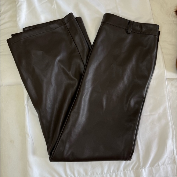 Revolve All The Ways Faux Leather Midi Skirt Chocolate Brown | Size M - Picture 1 of 6